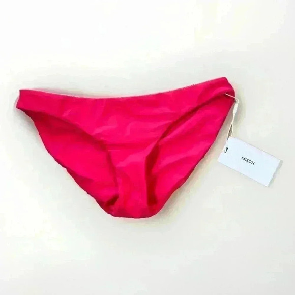 Mikoh Women Zuma Full Coverage Bikini Bottom Swimwear Coral Size Medium - Picture 1 of 3